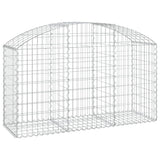 NNEVL Arched Gabion Basket 150x50x80/100 cm Galvanised Iron