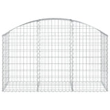 NNEVL Arched Gabion Basket 150x50x80/100 cm Galvanised Iron
