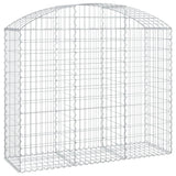 NNEVL Arched Gabion Basket 150x50x120/140 cm Galvanised Iron