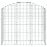 NNEVL Arched Gabion Basket 150x50x120/140 cm Galvanised Iron