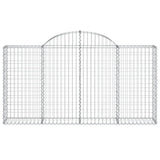NNEVL Arched Gabion Basket 200x30x100/120 cm Galvanised Iron