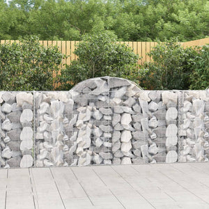 NNEVL Arched Gabion Basket 200x30x100/120 cm Galvanised Iron