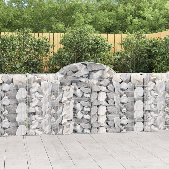 NNEVL Arched Gabion Basket 200x30x100/120 cm Galvanised Iron