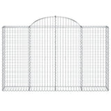 NNEVL Arched Gabion Basket 200x30x120/140 cm Galvanised Iron