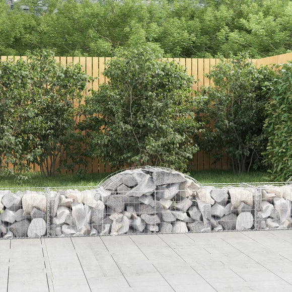 NNEVL Arched Gabion Basket 200x50x40/60 cm Galvanised Iron
