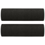 NNEVL 2-Seater Sofa with Pillows&Cushions Black 140 cm Fabric