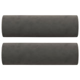 NNEVL 3-Seater Sofa with Pillows&Cushions Dark Grey 180 cm Velvet