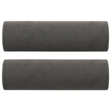 NNEVL 3-Seater Sofa with Pillows&Cushions Dark Grey 210 cm Velvet
