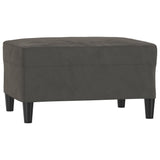 NNEVL 3-Seater Sofa with Footstool Dark Grey 210 cm Velvet