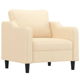 NNEVL Sofa Chair with Footstool Cream 60 cm Fabric