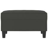 NNEVL 3-Seater Sofa with Footstool Dark Grey 210 cm Microfibre Fabric