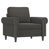 NNEVL Sofa Chair with Footstool Dark Grey 60 cm Velvet