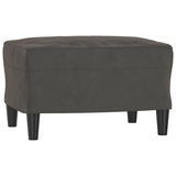 NNEVL Sofa Chair with Footstool Dark Grey 60 cm Velvet