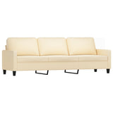 NNEVL 4 Piece Sofa Set with Cushions Cream Fabric
