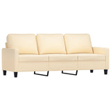 NNEVL 2 Piece Sofa Set with Cushions Cream Fabric