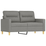 NNEVL 3 Piece Sofa Set with Throw Pillows&Cushions Dark Grey Fabric