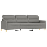 NNEVL 4 Piece Sofa Set with Throw Pillows&Cushions Dark Grey Fabric