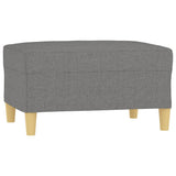 NNEVL 4 Piece Sofa Set with Throw Pillows&Cushions Dark Grey Fabric