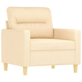 NNEVL 4 Piece Sofa Set with Throw Pillows&Cushions Cream Fabric