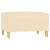 NNEVL 4 Piece Sofa Set with Throw Pillows&Cushions Cream Fabric