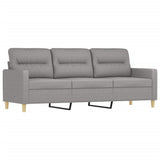 NNEVL 2 Piece Sofa Set with Throw Pillows&Cushions Light Grey Fabric