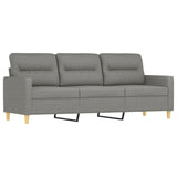 NNEVL 2 Piece Sofa Set with Throw Pillows&Cushions Dark Grey Fabric
