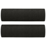 NNEVL 2 Piece Sofa Set with Throw Pillows&Cushions Black Fabric