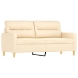 NNEVL 3 Piece Sofa Set with Throw Pillows&Cushions Cream Fabric