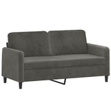 NNEVL 4 Piece Sofa Set with Throw Pillows&Cushions Dark Grey Velvet