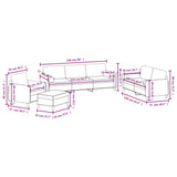 NNEVL 4 Piece Sofa Set with Throw Pillows&Cushions Dark Grey Velvet