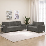 NNEVL 2 Piece Sofa Set with Throw Pillows&Cushions Dark Grey Velvet