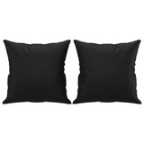NNEVL 3 Piece Sofa Set with Pillows and Cushions Black Faux Leather
