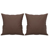 NNEVL 4 Piece Sofa Set with Pillows&Cushions Brown Faux Leather