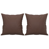 NNEVL 2 Piece Sofa Set with Pillows&Cushions Brown Faux Leather