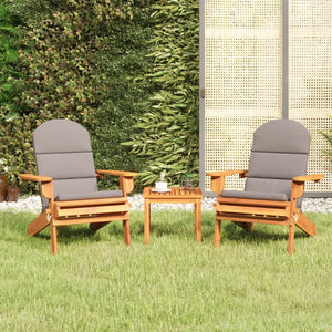 NNEVL 3 Piece Adirondack Garden Lounge Set Solid Wood Acacia