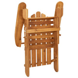 NNEVL 4 Piece Adirondack Garden Lounge Set Solid Wood Acacia