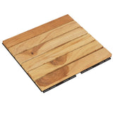 NNEVL Decking Tiles 20 pcs 30x30 cm Solid Wood Teak Vertical Pattern