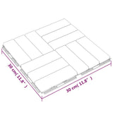 NNEVL Decking Tiles 20 pcs 30x30 cm Solid Wood Teak