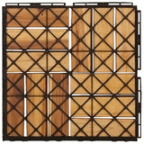 NNEVL Decking Tiles 30 pcs 30x30 cm Solid Wood Teak