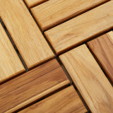 NNEVL Decking Tiles 30 pcs 30x30 cm Solid Wood Teak