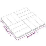 NNEVL Decking Tiles 30 pcs 30x30 cm Solid Wood Teak