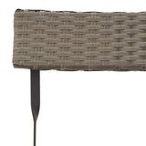 NNEVL Folding Bistro Chairs 6 pcs Grey Poly Rattan and Steel