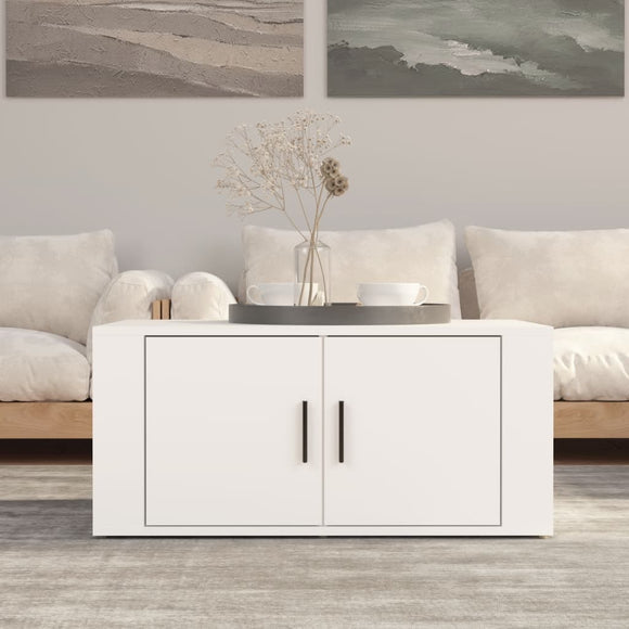 NNEVL Coffee Table White 80x50x36 cm Engineered Wood