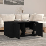NNEVL Coffee Table Black 80x50x36 cm Engineered Wood