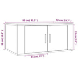 NNEVL Coffee Table Black 80x50x36 cm Engineered Wood