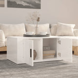 NNEVL Coffee Table High Gloss White 80x50x36 cm Engineered Wood