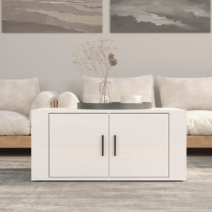 NNEVL Coffee Table High Gloss White 80x50x36 cm Engineered Wood