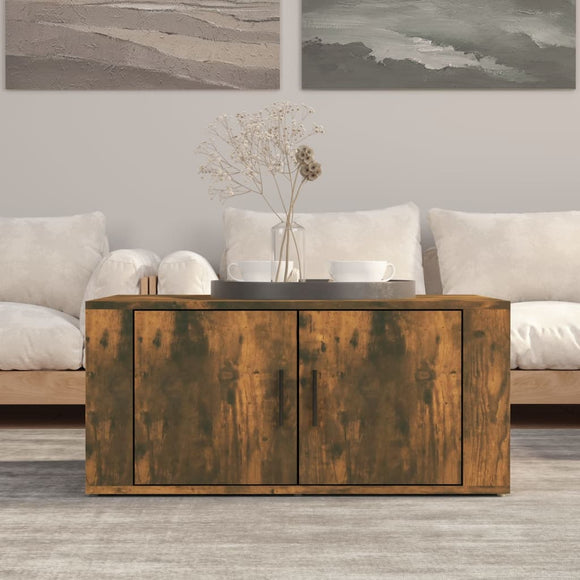 NNEVL Coffee Table Smoked Oak 80x50x36 cm Engineered Wood