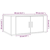 NNEVL Coffee Table Brown Oak 80x50x36 cm Engineered Wood