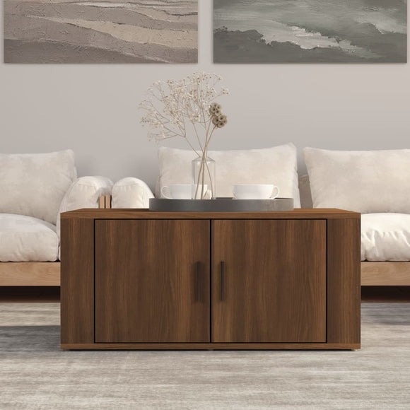 NNEVL Coffee Table Brown Oak 80x50x36 cm Engineered Wood